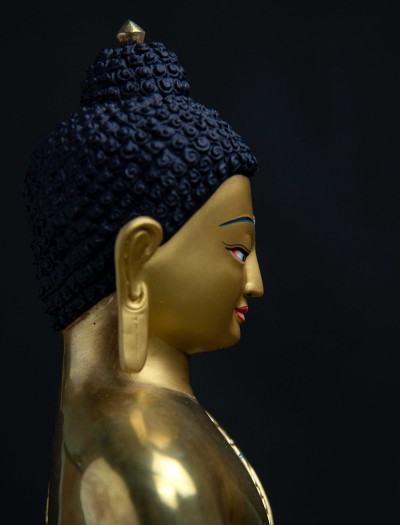 Shakyamuni Buddha- 12 inch 24k Full-gold antique