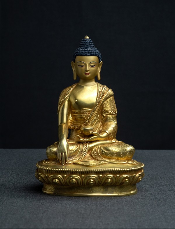 Shakyamuni Buddha- 8 inch Full-gold antique