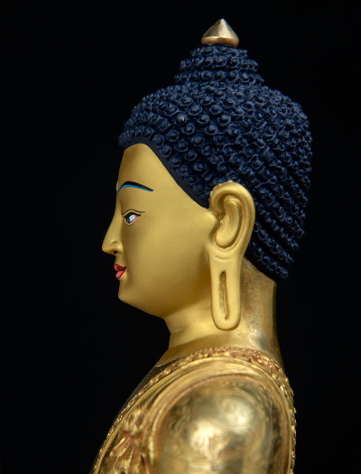 Shakyamuni Buddha- Double-lotus- 12 inch Full-gold antique (1.3)