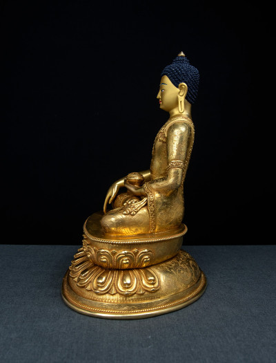 Shakyamuni Buddha- Double-lotus- 12 inch Full-gold antique (1.3)