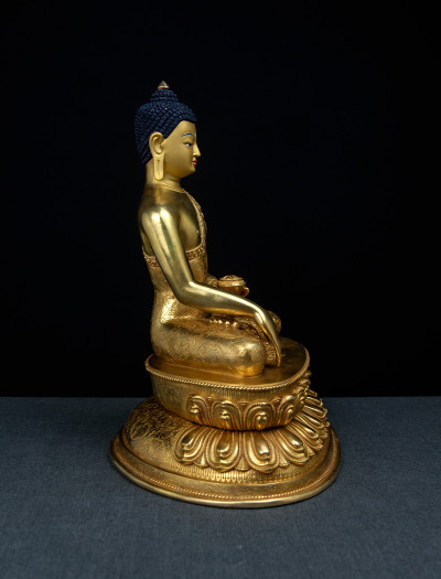 Shakyamuni Buddha- Double-lotus- 12 inch Full-gold antique (1.3)