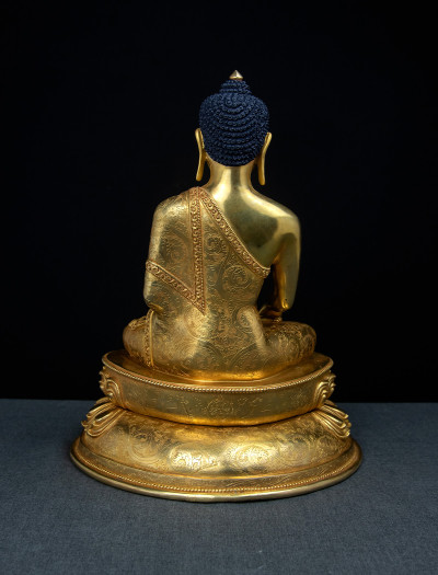 Shakyamuni Buddha- Double-lotus- 12 inch Full-gold antique (1.3)