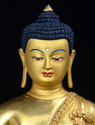 Shakyamuni Buddha- Double-lotus- 12 inch Full-gold antique (1.3)