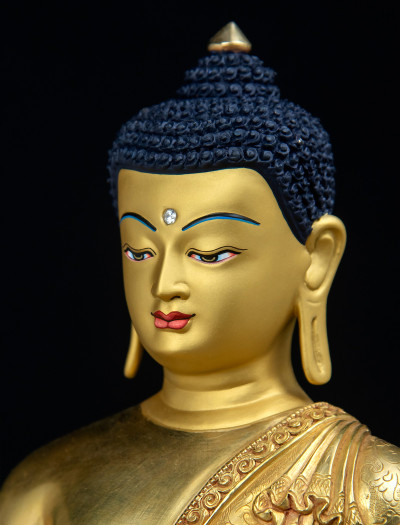 Shakyamuni Buddha- Double-lotus- 12 inch Full-gold antique (1.3)
