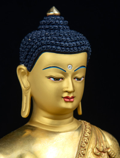 Shakyamuni Buddha- Double-lotus- 12 inch Full-gold antique (1.3)