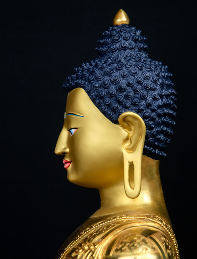 Shakyamuni Buddha- Double lotus- 28 inch 24k Full-gold Two-toned antique (1.1)