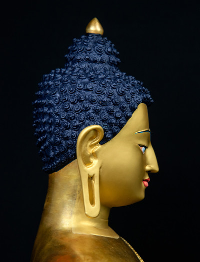 Shakyamuni Buddha- Double lotus- 28 inch 24k Full-gold Two-toned antique (1.1)