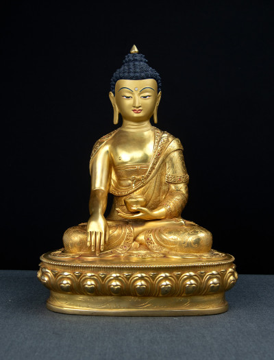 Shakyamuni Buddha- 14 inch 24k Full-gold antique 