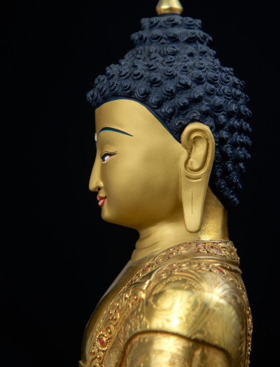 Shakyamuni Buddha- 14 inch 24k Full-gold antique 