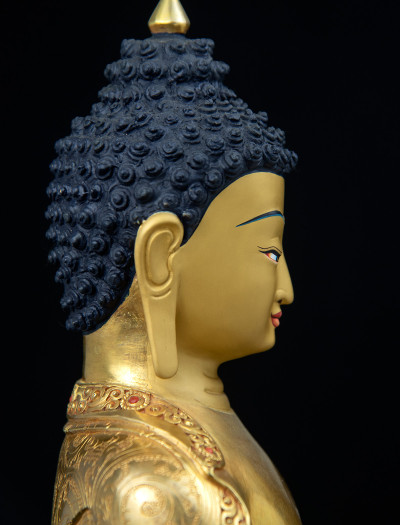 Shakyamuni Buddha- 14 inch 24k Full-gold antique 