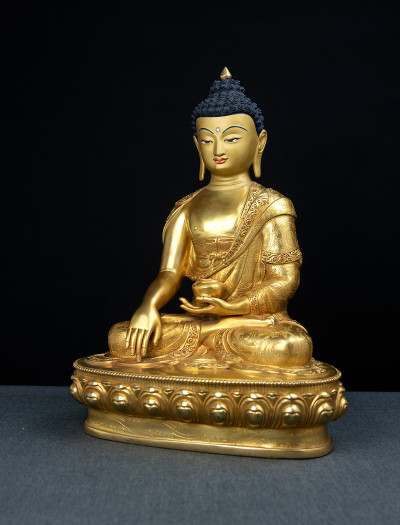 Shakyamuni Buddha- 14 inch 24k Full-gold antique 