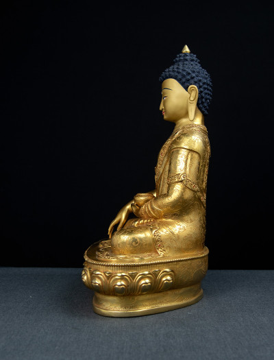 Shakyamuni Buddha- 14 inch 24k Full-gold antique 