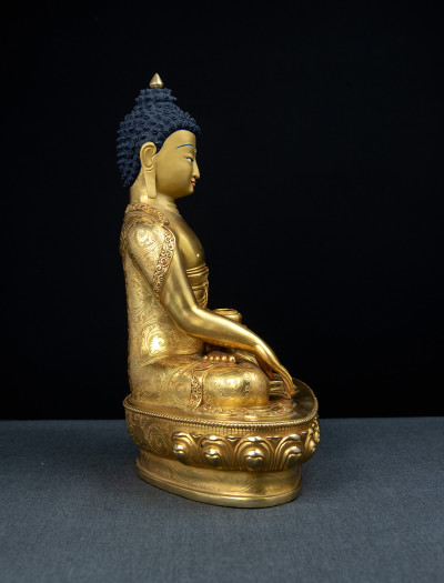 Shakyamuni Buddha- 14 inch 24k Full-gold antique 