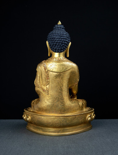 Shakyamuni Buddha- 14 inch 24k Full-gold antique 