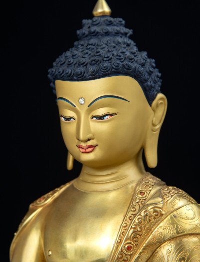 Shakyamuni Buddha- 14 inch 24k Full-gold antique 