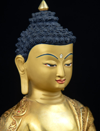 Shakyamuni Buddha- 14 inch 24k Full-gold antique 