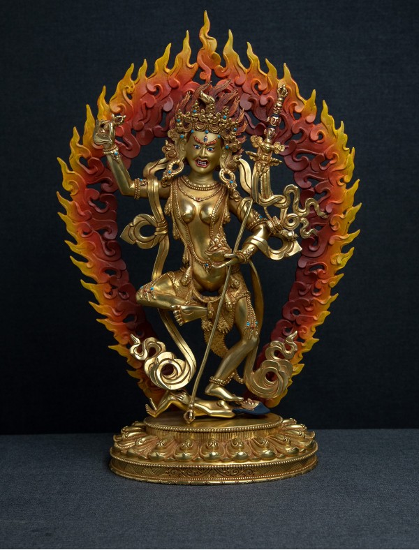 Vajra Varahi- 12 inch 24k Full-gold antique