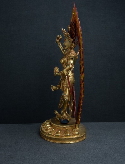 Vajra Varahi- 12 inch 24k Full-gold antique