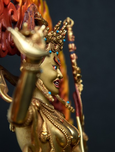 Vajra Varahi- 12 inch 24k Full-gold antique