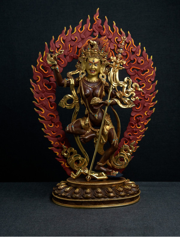 Vajra Varahi- 12 inch 24k Part-gold antique