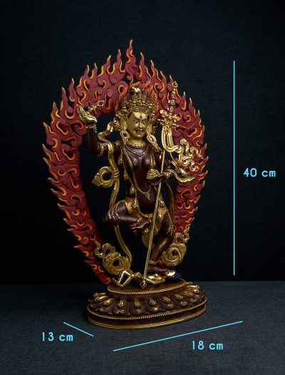 Vajra Varahi- 12 inch 24k Part-gold antique