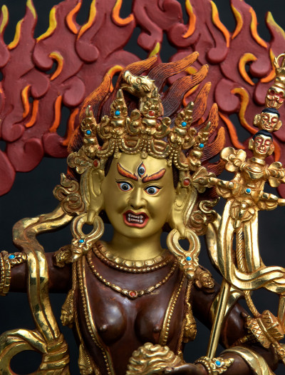 Vajra Varahi- 12 inch 24k Part-gold antique