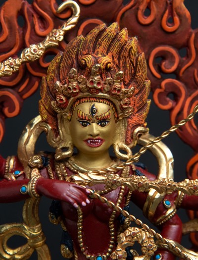 Vajra Varahi- 10 inch 24k Part-Gold Painted