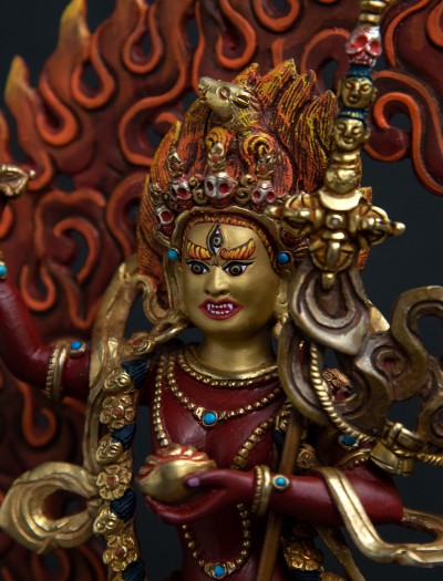 Vajra Varahi- 10 inch 24k Part-Gold Painted