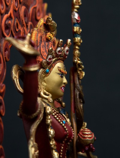 Vajra Varahi- 10 inch 24k Part-Gold Painted