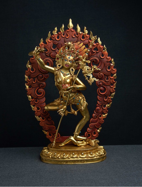 Vajra Varahi- 12 inch 24k Full-gold antique (2)