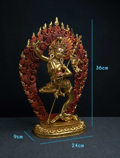 Vajra Varahi- 12 inch 24k Full-gold antique (2)