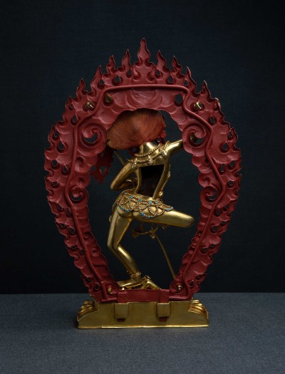 Vajra Varahi- 12 inch 24k Full-gold antique (2)