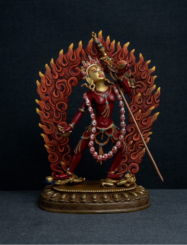 Vajra Yogini- 10 inch Part-gold painted