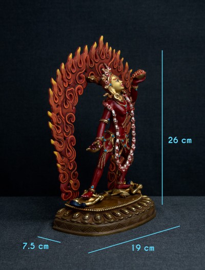 Vajra Yogini- 10 inch Part-gold painted