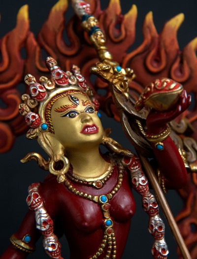 Vajra Yogini- 10 inch Part-gold painted