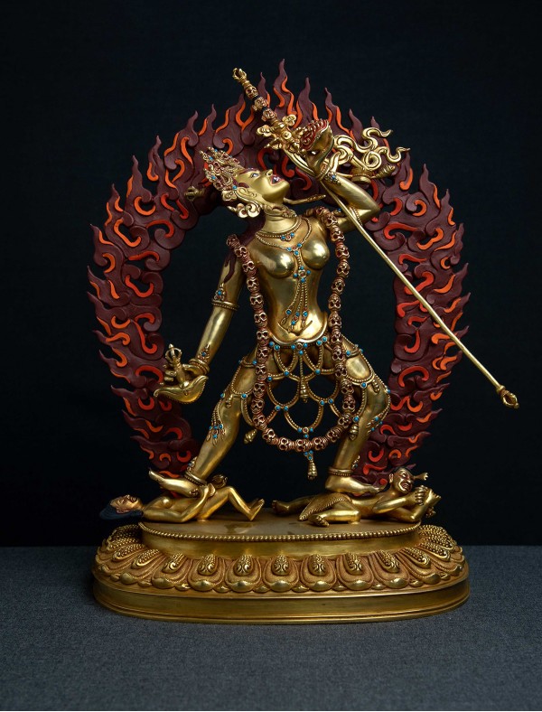 Vajrayogini- 13 inch 24k Full-gold antique