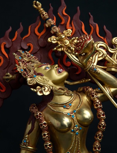 Vajrayogini- 13 inch 24k Full-gold antique