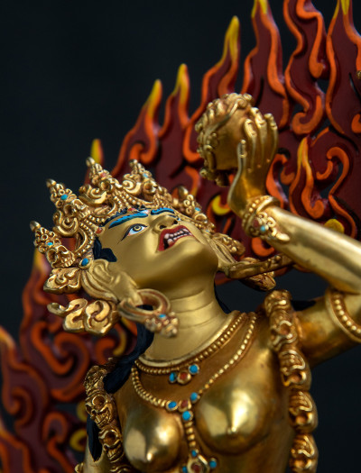 Vajrayogini- 13 inch 24k Full-gold antique