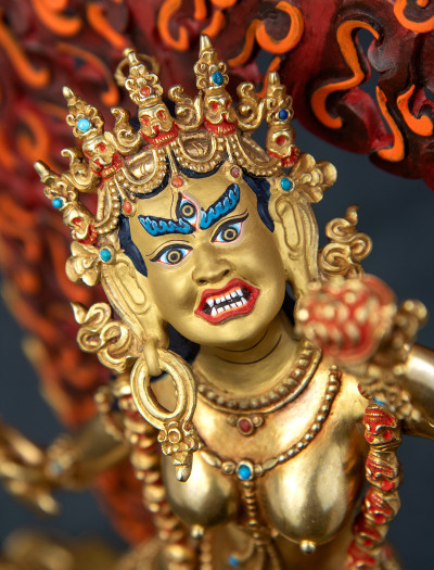 Vajrayogini- 14 inch 24k Full-gold antique