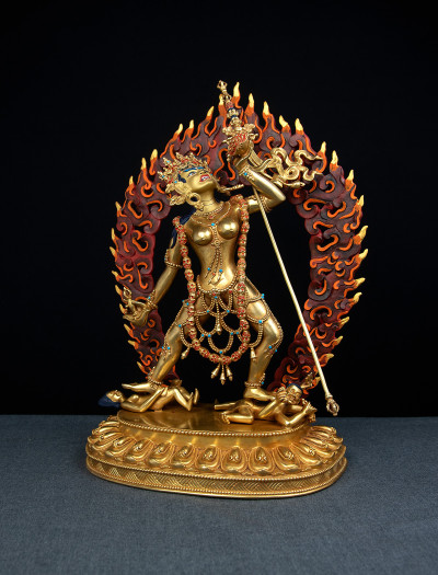Vajrayogini- 14 inch 24k Full-gold antique