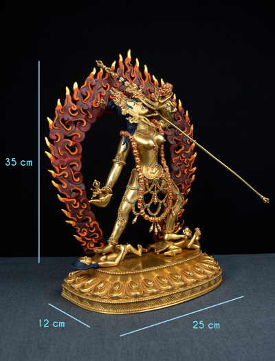 Vajrayogini- 14 inch 24k Full-gold antique