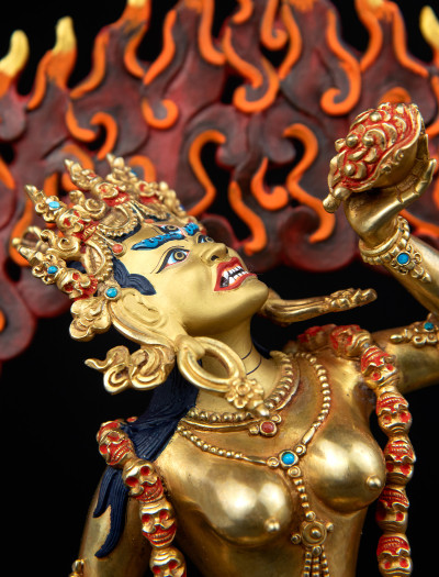 Vajrayogini- 14 inch 24k Full-gold antique