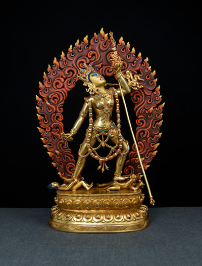 Vajrayogini- 16 inches 24k Full-gold antique