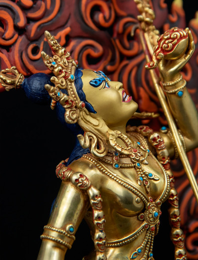 Vajrayogini- 16 inches 24k Full-gold antique