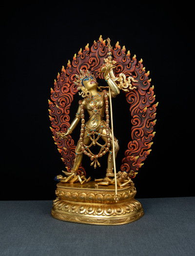 Vajrayogini- 16 inches 24k Full-gold antique