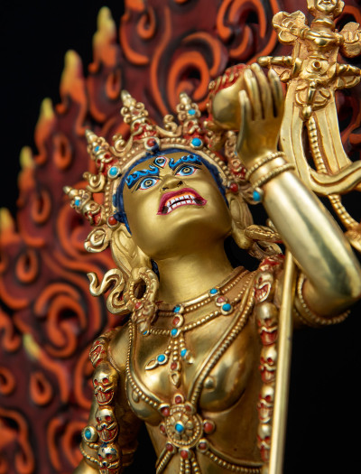 Vajrayogini- 16 inches 24k Full-gold antique