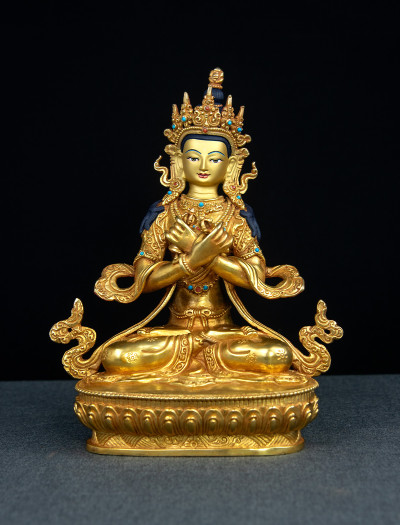Vajradharra- 8 inch 24k Full-Gold antique  (2.1)