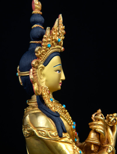 Vajradharra- 8 inch 24k Full-Gold antique  (2.1)