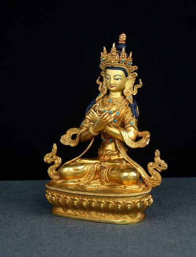 Vajradharra- 8 inch 24k Full-Gold antique  (2.1)
