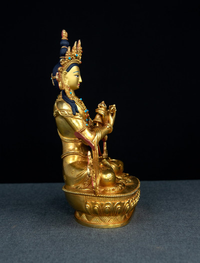 Vajradharra- 8 inch 24k Full-Gold antique  (2.1)